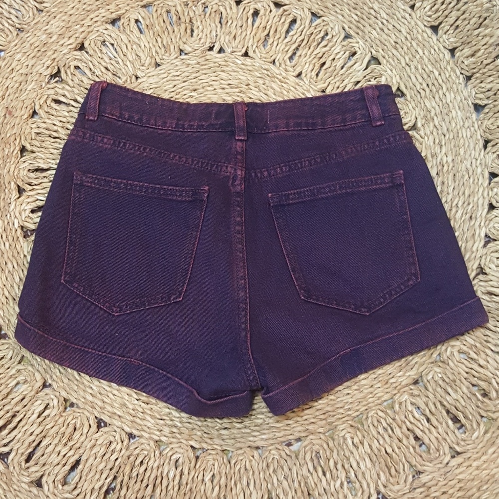 Bullhead Denim Co. Purple High Waste Mom Shorts - Picture 2 of 3